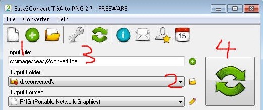 Easy2Convert TGA to PNG